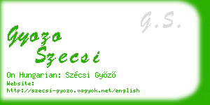 gyozo szecsi business card